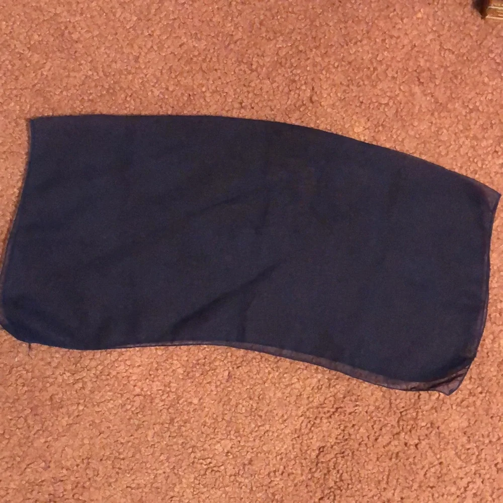 Beautiful Vintage Blue Scarf - Picture 2 of 5